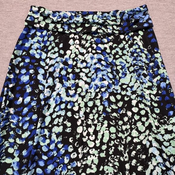 NY Collection Womens Multicolor Abstract A Line Maxi Skirt Pull On Size Medium - Picture 8 of 14